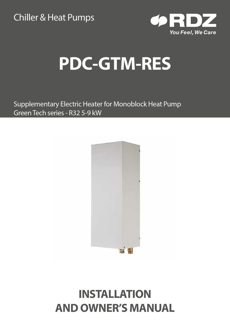 RDZ PDC-GTM-RES Installation and owner's manual