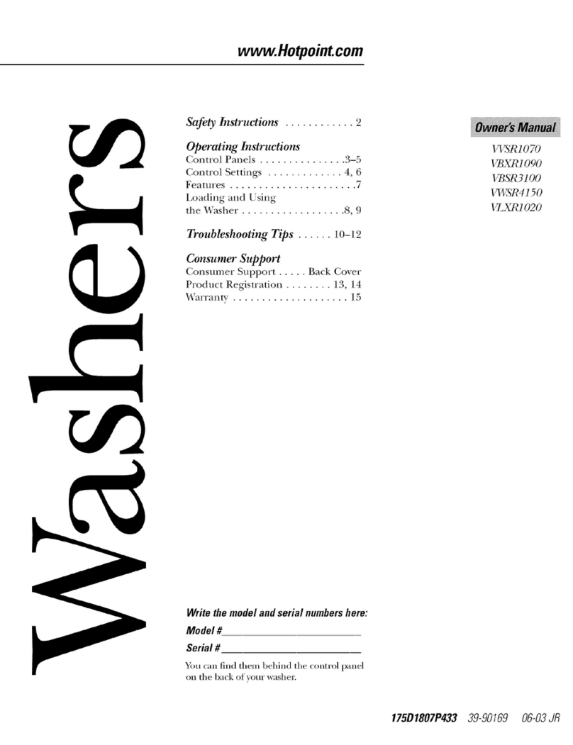 Hotpoint VVSR1070 User manual