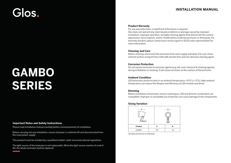 Glos GAMBO Series installation manual