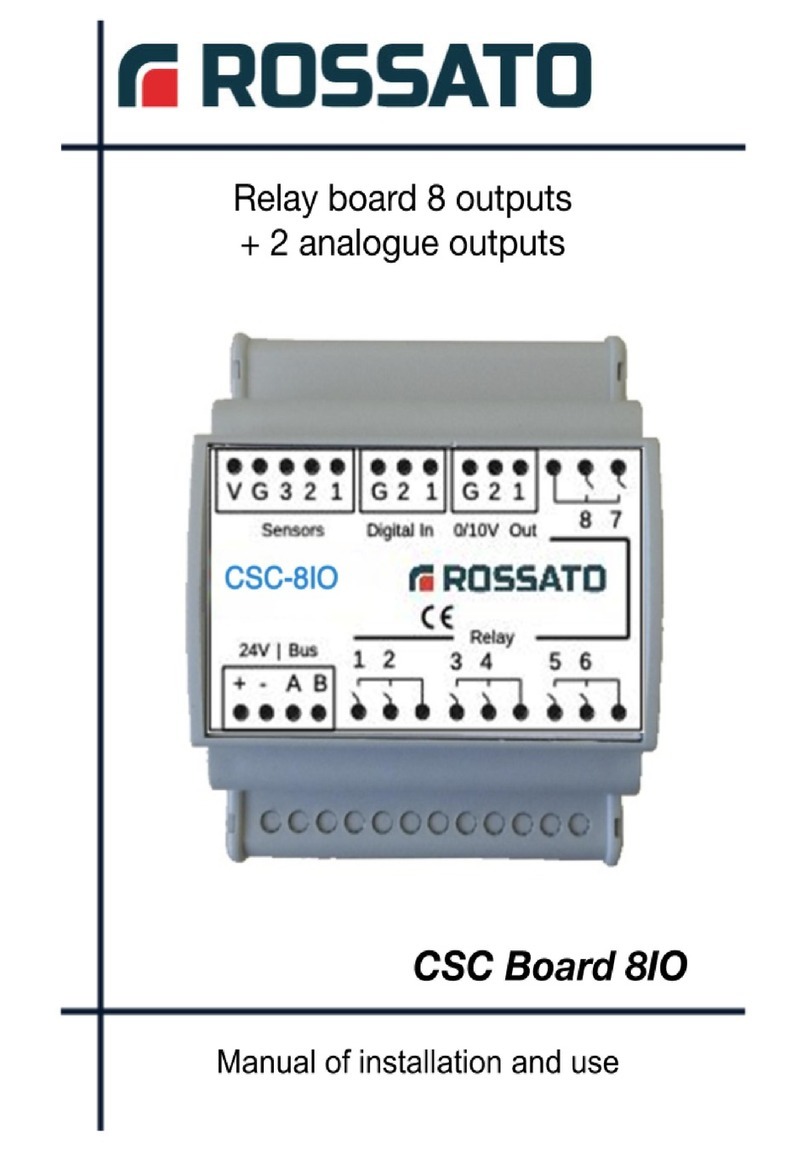 Rossato CSC-8IO Manual of installation and use