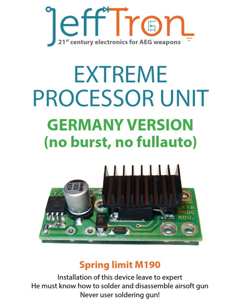 Jefftron EXTREME PROCESSOR UNIT quick start guide