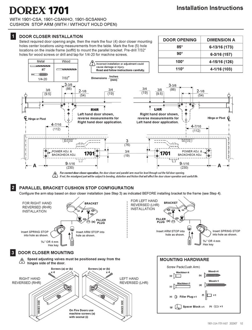 Dorex 1701 User manual