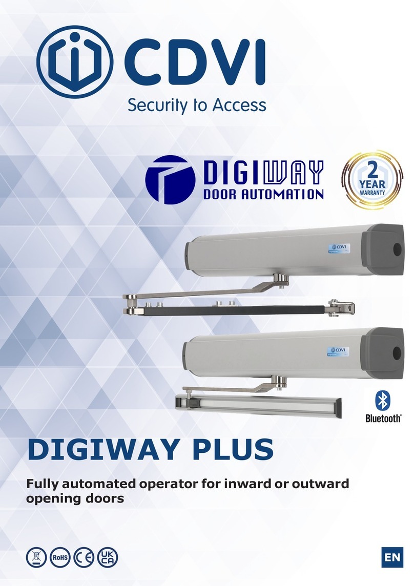 CDVI DIGIWAY PLUS manual