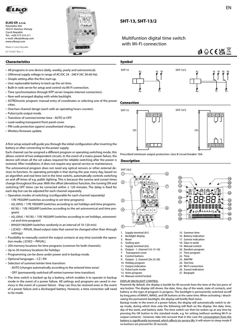 Elko SHT-13 User manual