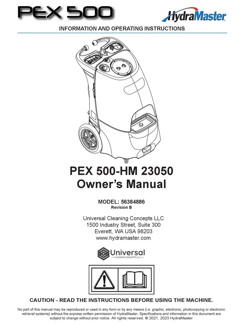 Universal HydraMaster PEX 500 owner's manual