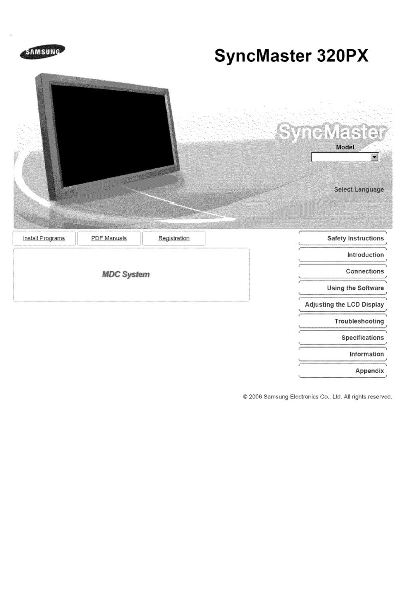 Samsung SyncMaster 320PX User manual Samsung SyncMaster 320PX User manual