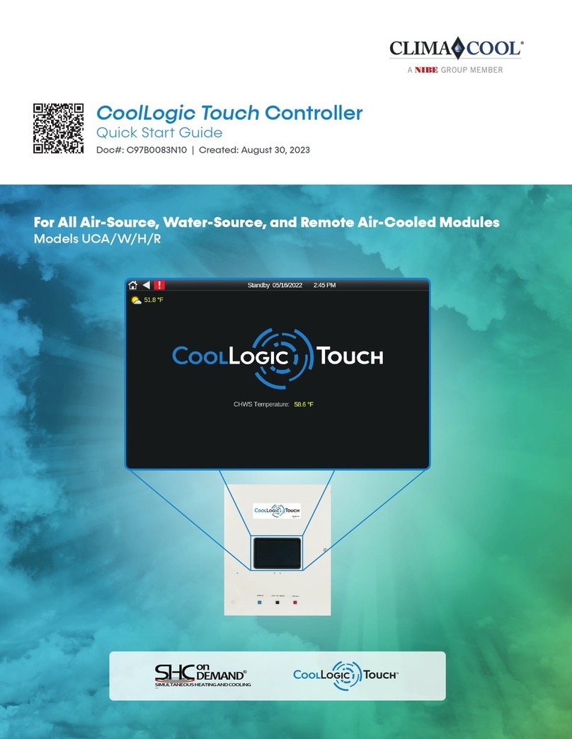 Nibe Climacool CoolLogic UCA/W quick start guide