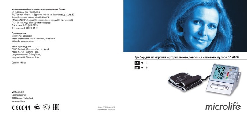 Microlife BP A100 User manual