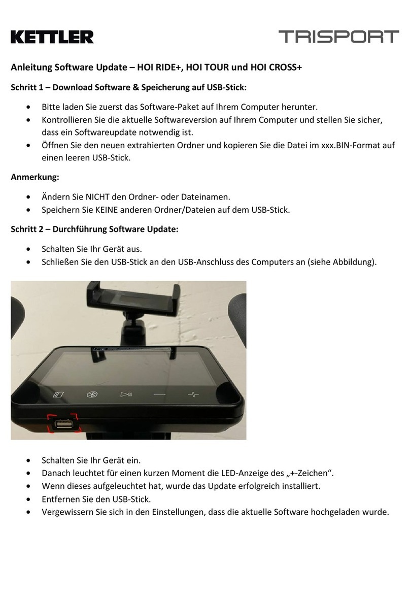 Kettler TRISPORT HOI RIDE+ Software update