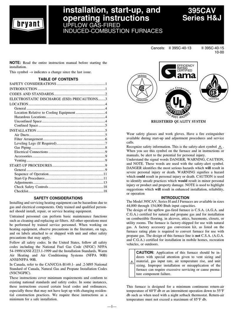 Bryant 395CAV J Series Instructions and recipes