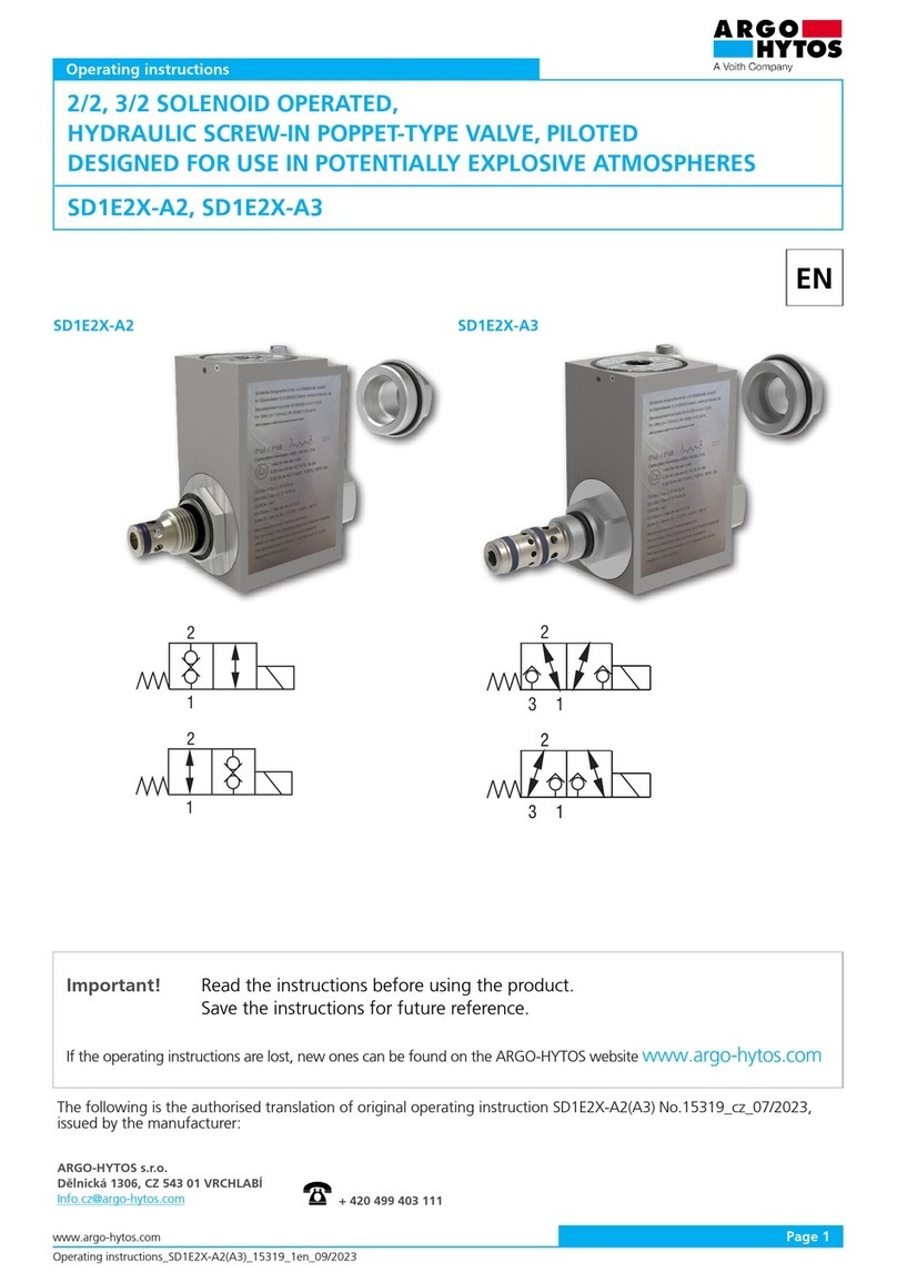 Volth ARGO HYTOS SD1E2X-A2 operating instructions