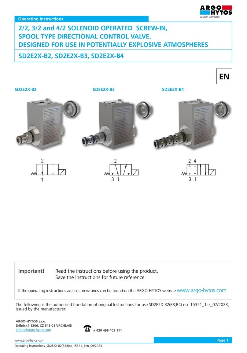Volth ARGO HYTOS SD2E2X-B2 operating instructions