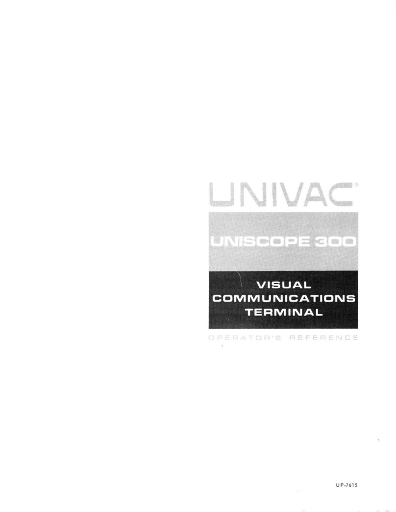 UNIVAC UNISCOPE 300 User manual