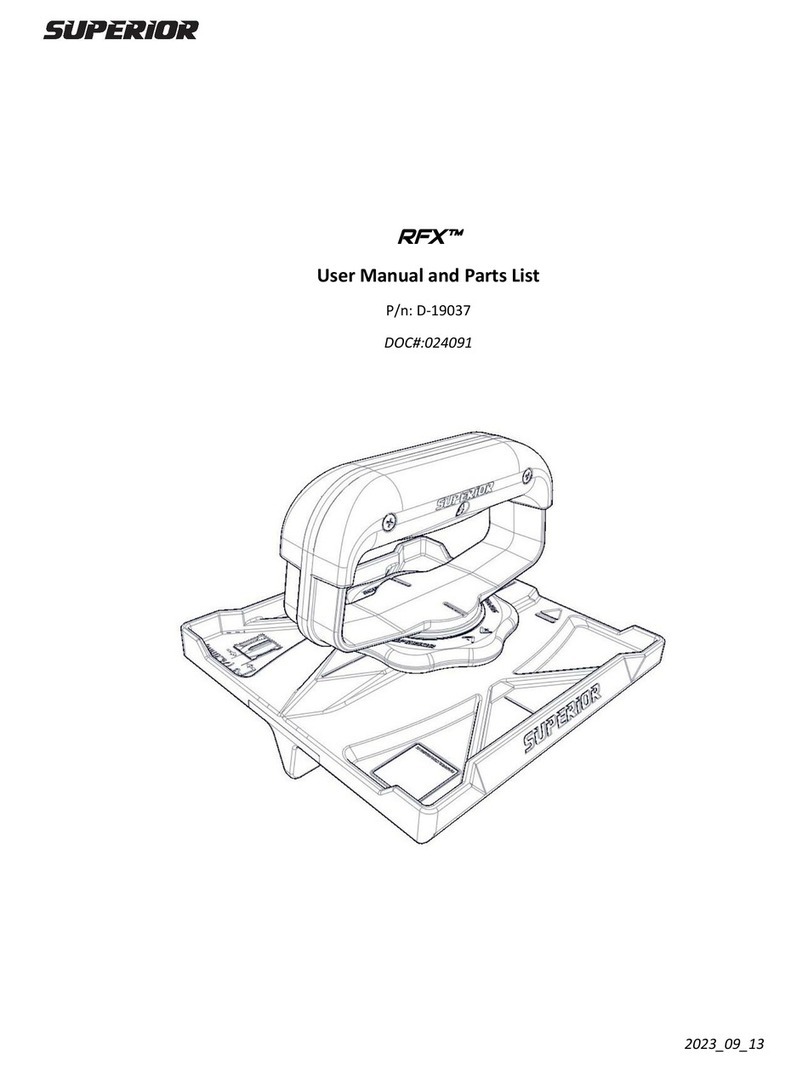 Superior RFX D-19037 User manual and parts list