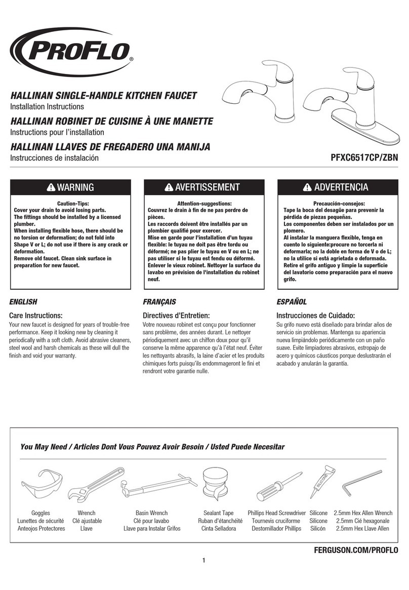 ProFlo PFXC6517CP/ZBN installation instructions ProFlo PFXC6517CP/ZBN installation instructions