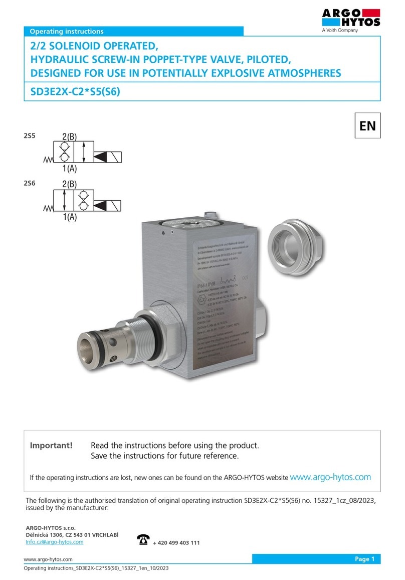 Volth ARGO HYTOS SD3E2X-C2 S5 Series operating instructions
