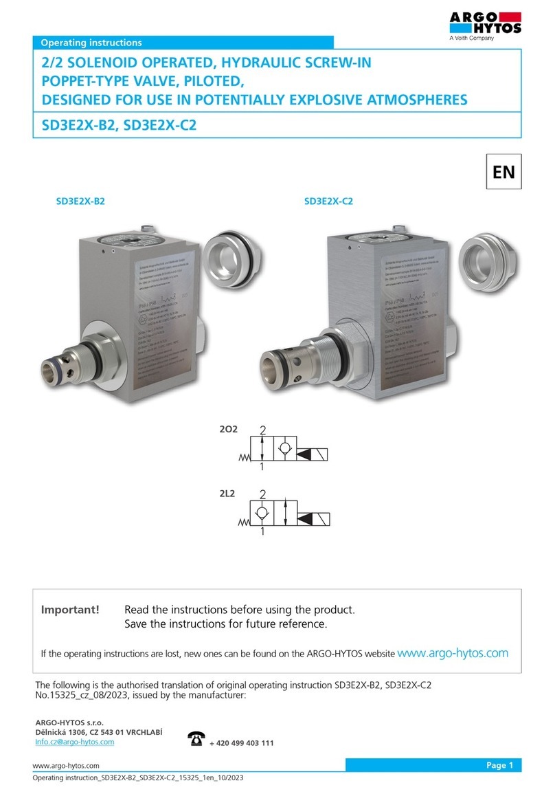 Volth ARGO HYTOS SD3E2X-B2 operating instructions