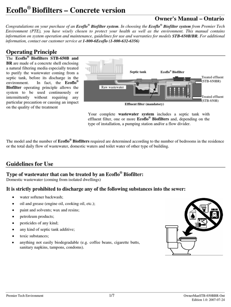 PREMIER TECH Ecoflo STB-650B owner's manual