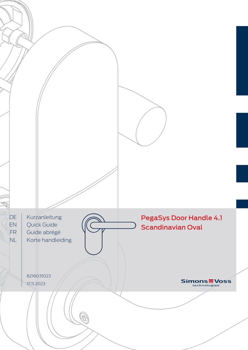 Simons Voss PegaSys Door Handle 4.1 Scandinavian Oval User manual Simons Voss PegaSys Door Handle 4.1 Scandinavian Oval User manual