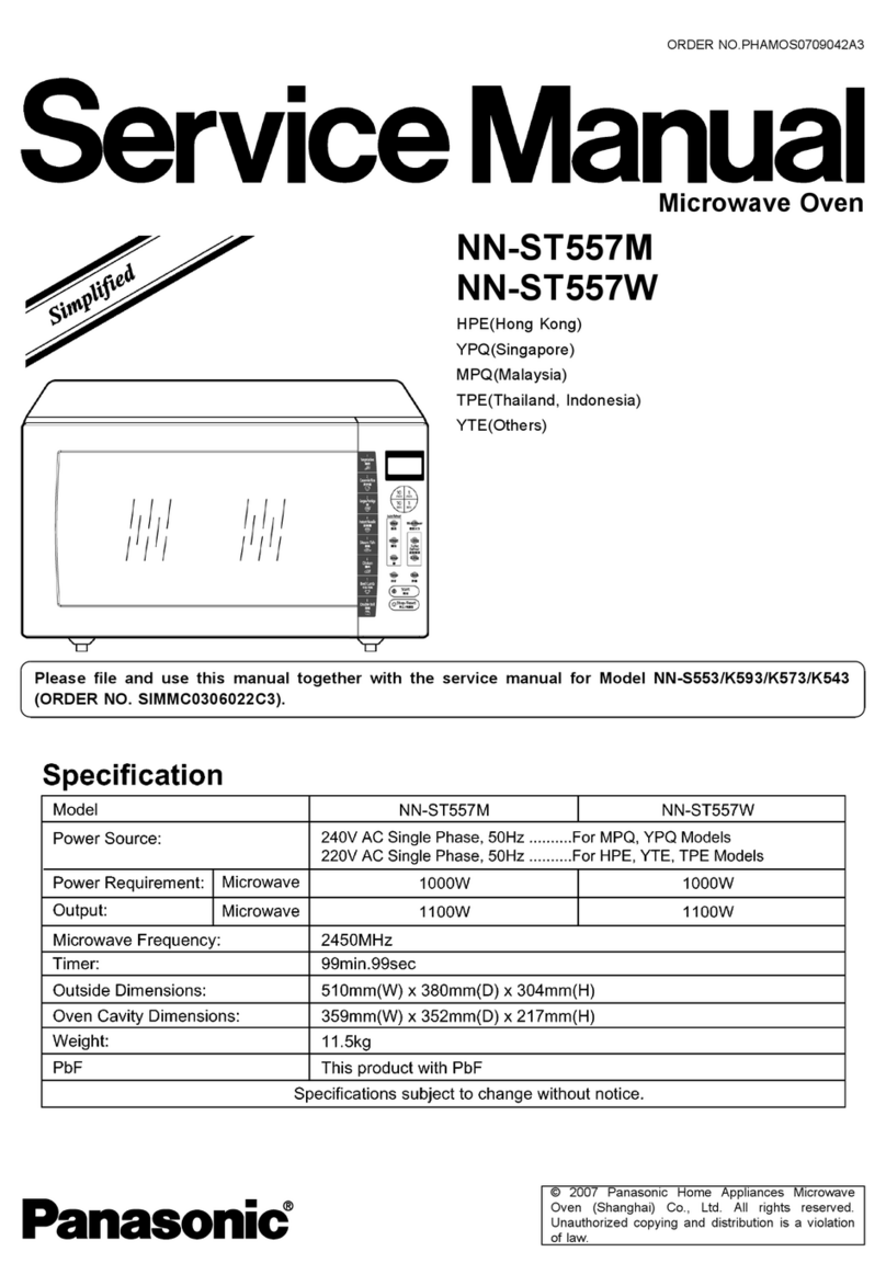 Panasonic NN-ST557M Service manual