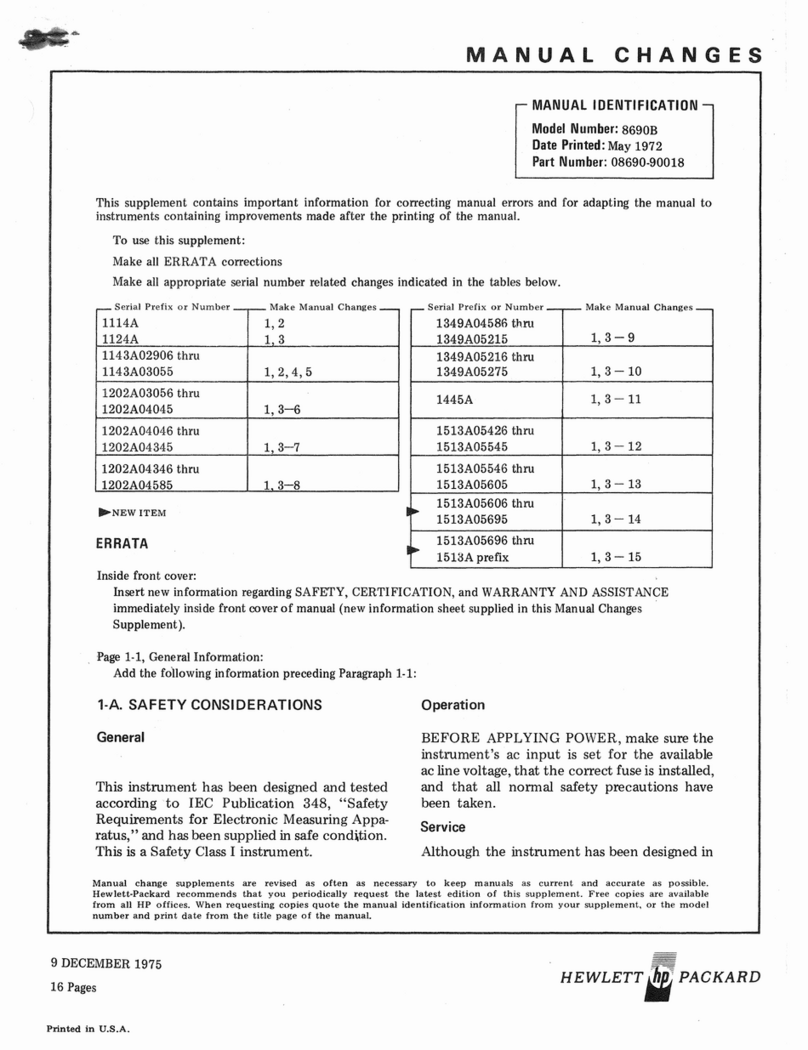 HP 8690B User manual