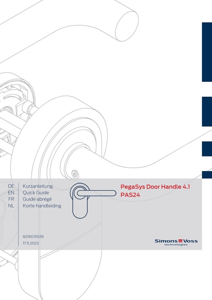 Simons Voss PegaSys Door Handle 4.1 PAS24 User manual Simons Voss PegaSys Door Handle 4.1 PAS24 User manual