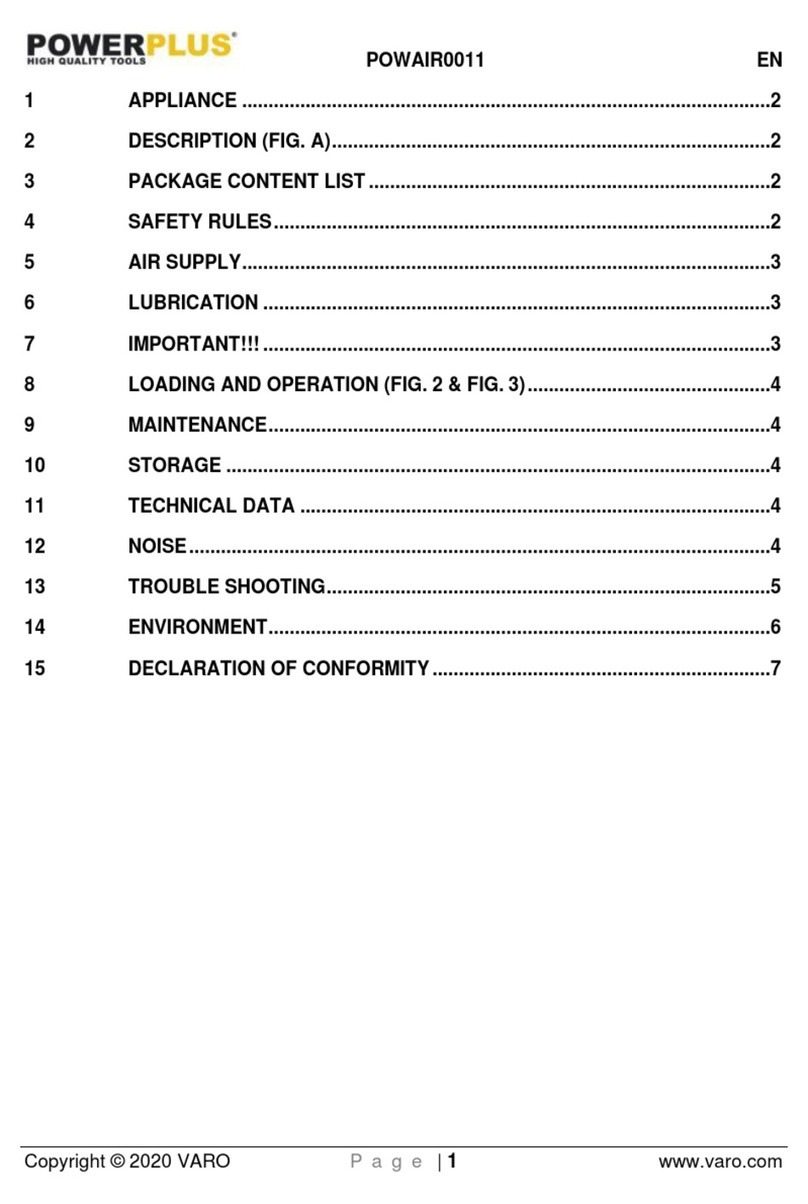 Powerplus POWAIR0011 User manual