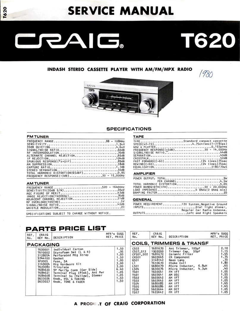 Craig T620 Service manual