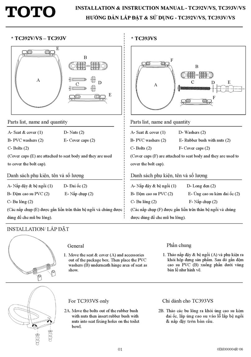 Toto TC392V Service manual Toto TC392V Service manual