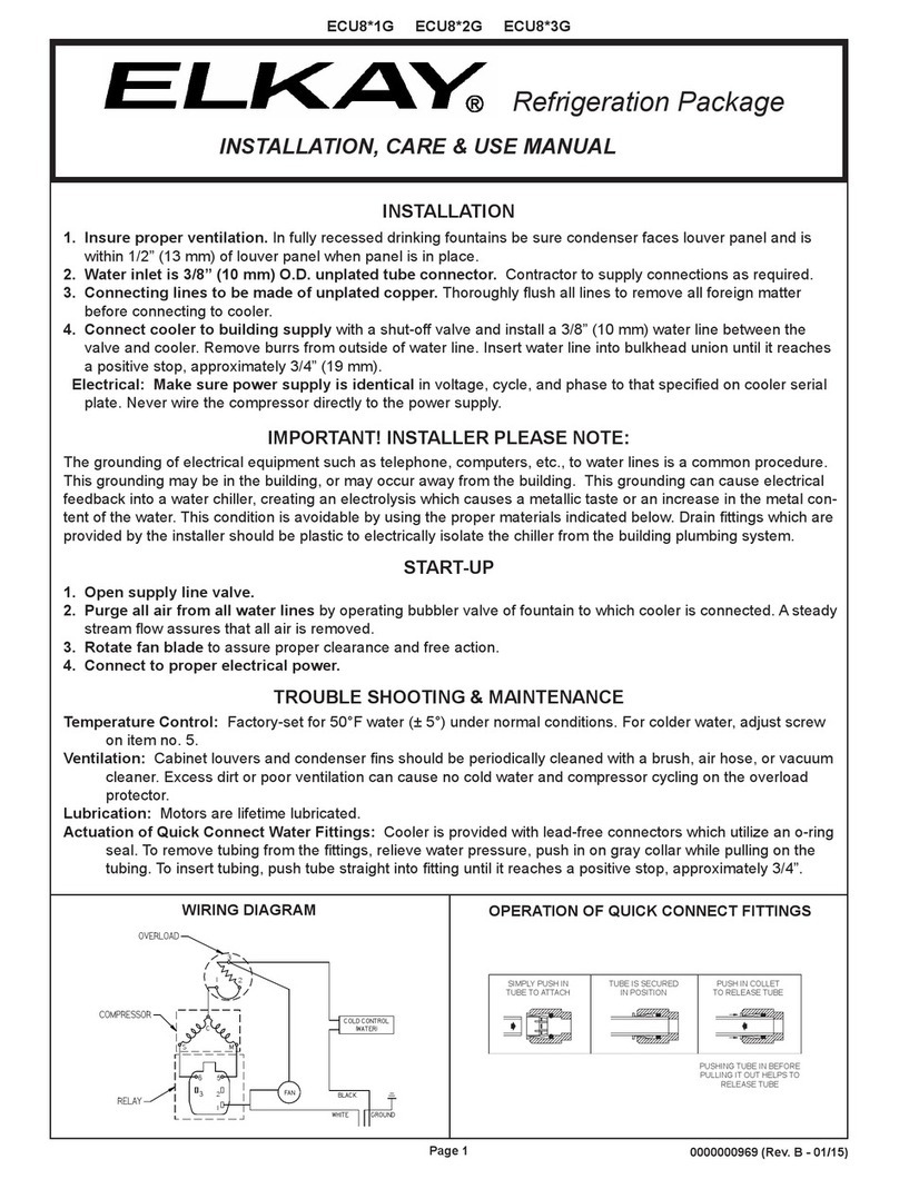 Elkay ECU8 1G Series Installation manual