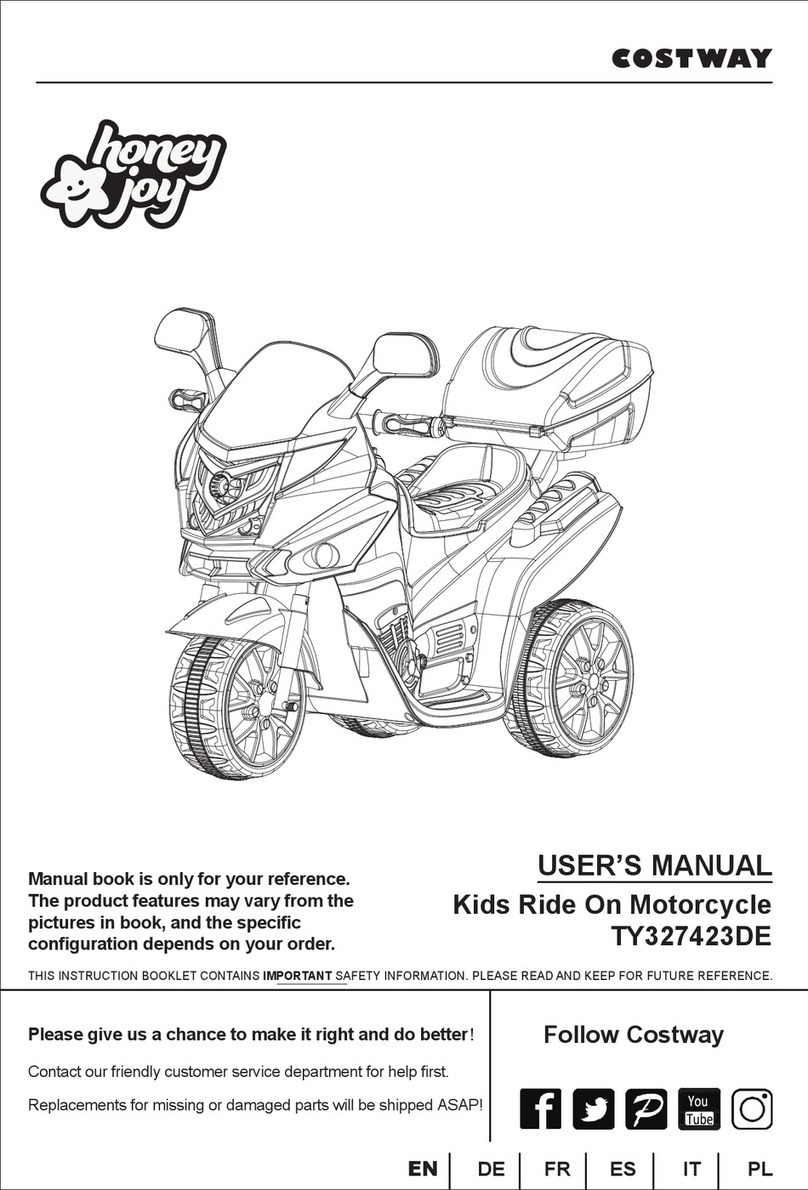 Costway honey joy TY327423DE user manual Costway honey joy TY327423DE user manual