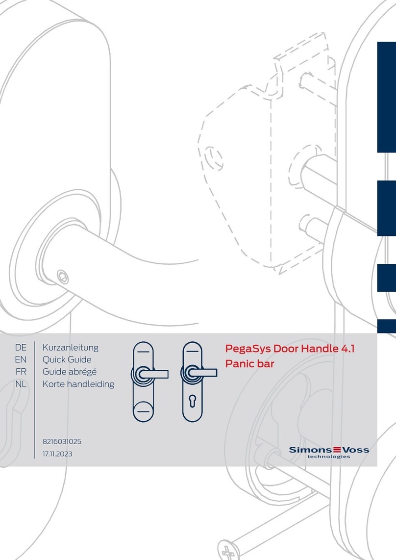 Simons Voss PegaSys Door Handle 4.1 Panic bar User manual Simons Voss PegaSys Door Handle 4.1 Panic bar User manual