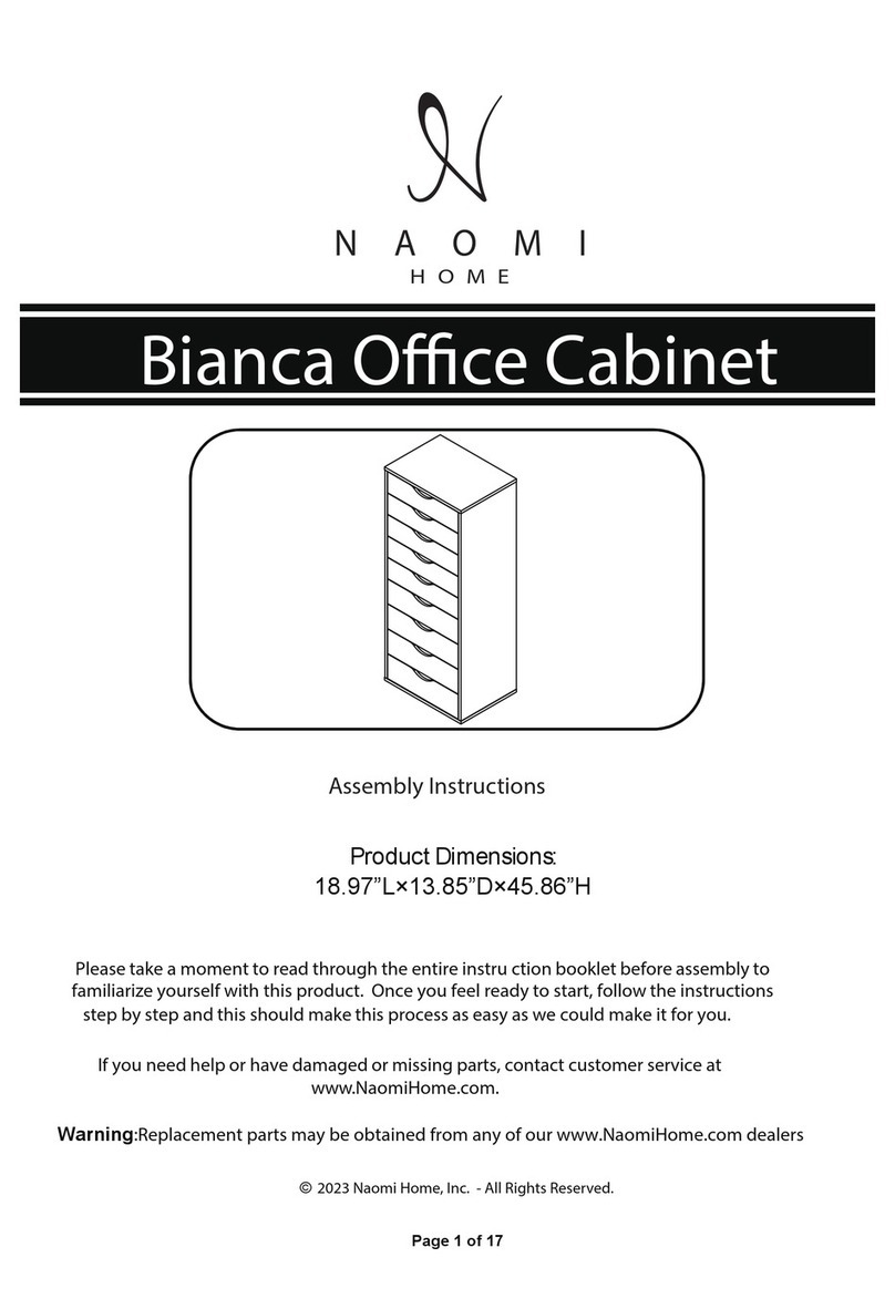 Naomi Home Bianca Office Cabinet Assembly instructions