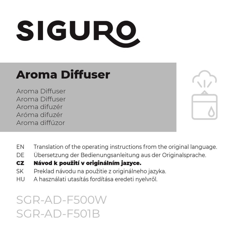 SIGURO SGR-AD-F500W Operating instructions