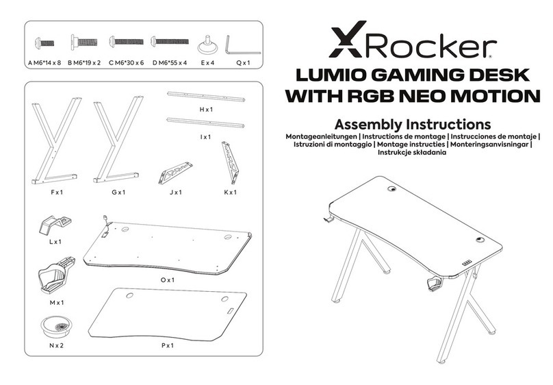 XROCKER LUMIO GAMING DESK WITH RGB NEO MOTION User manual XROCKER LUMIO GAMING DESK WITH RGB NEO MOTION User manual