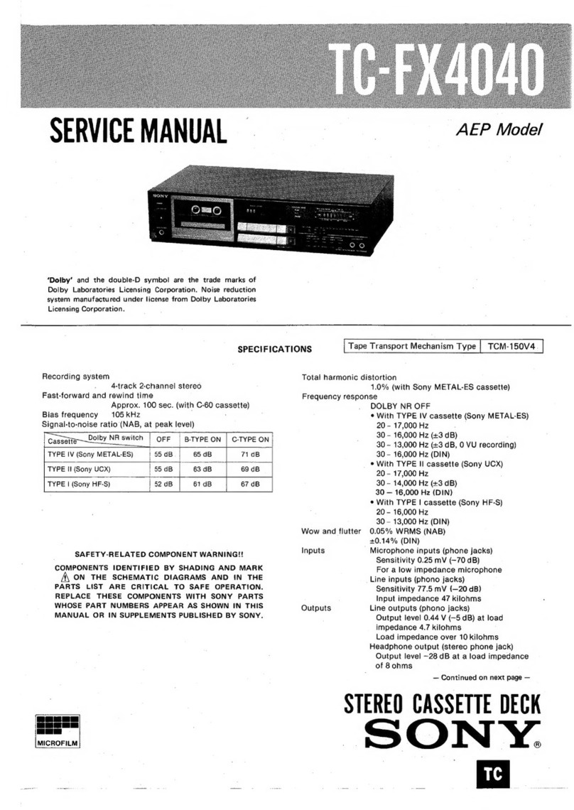 Sony TC-FX4040 User manual