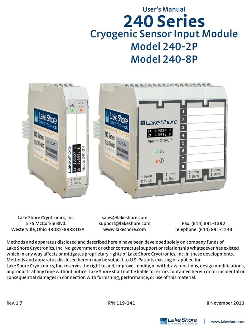 Lake Shore 240 Series user manual