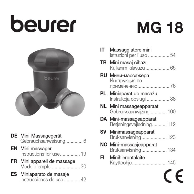 Beurer MG 18 Instructions for use