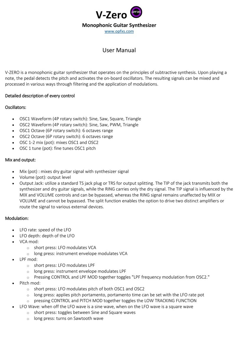 OPFXS V-Zero User manual