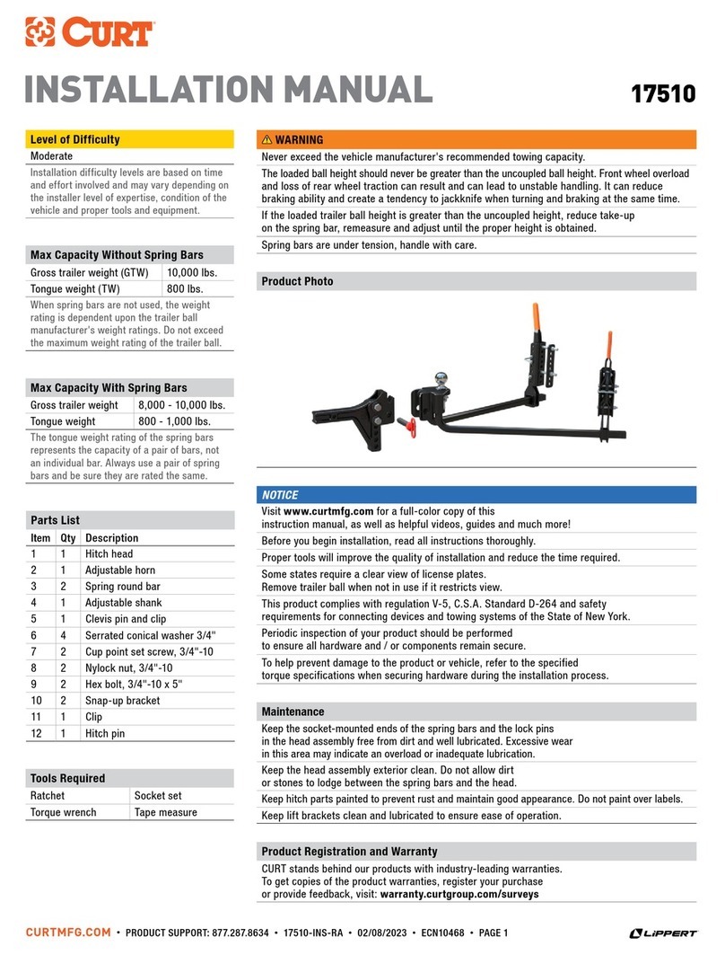 curt 17510 installation manual