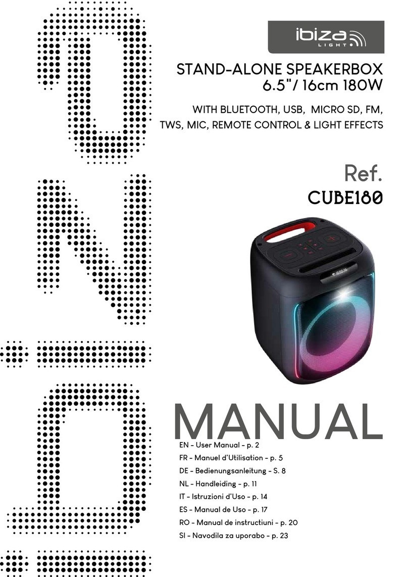Ibiza CUBE180 User manual