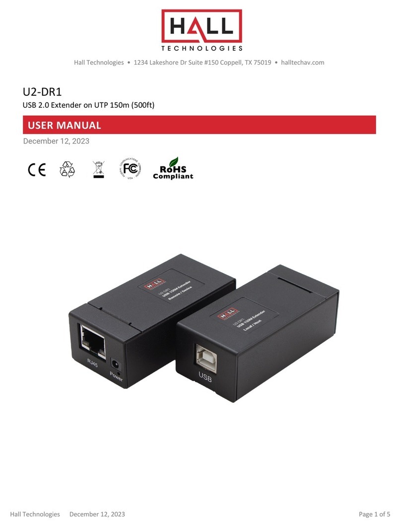 Hall Technologies U2-DR1 User manual
