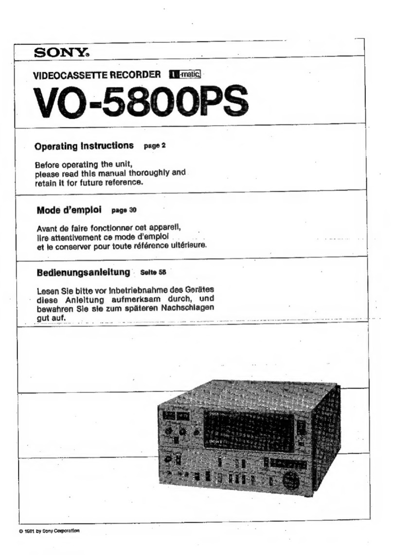 Sony VO-5800PS User manual