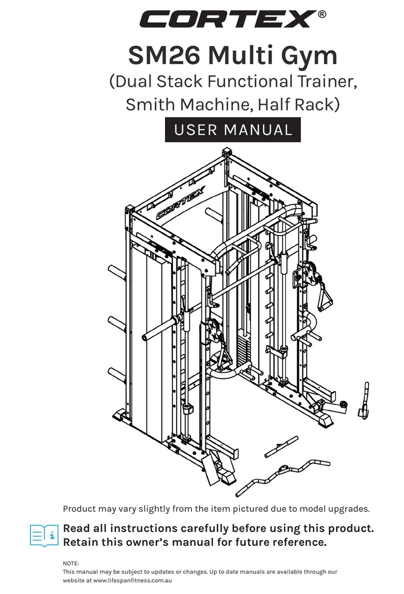 Cortex SM26 Multi Gym User manual Cortex SM26 Multi Gym User manual