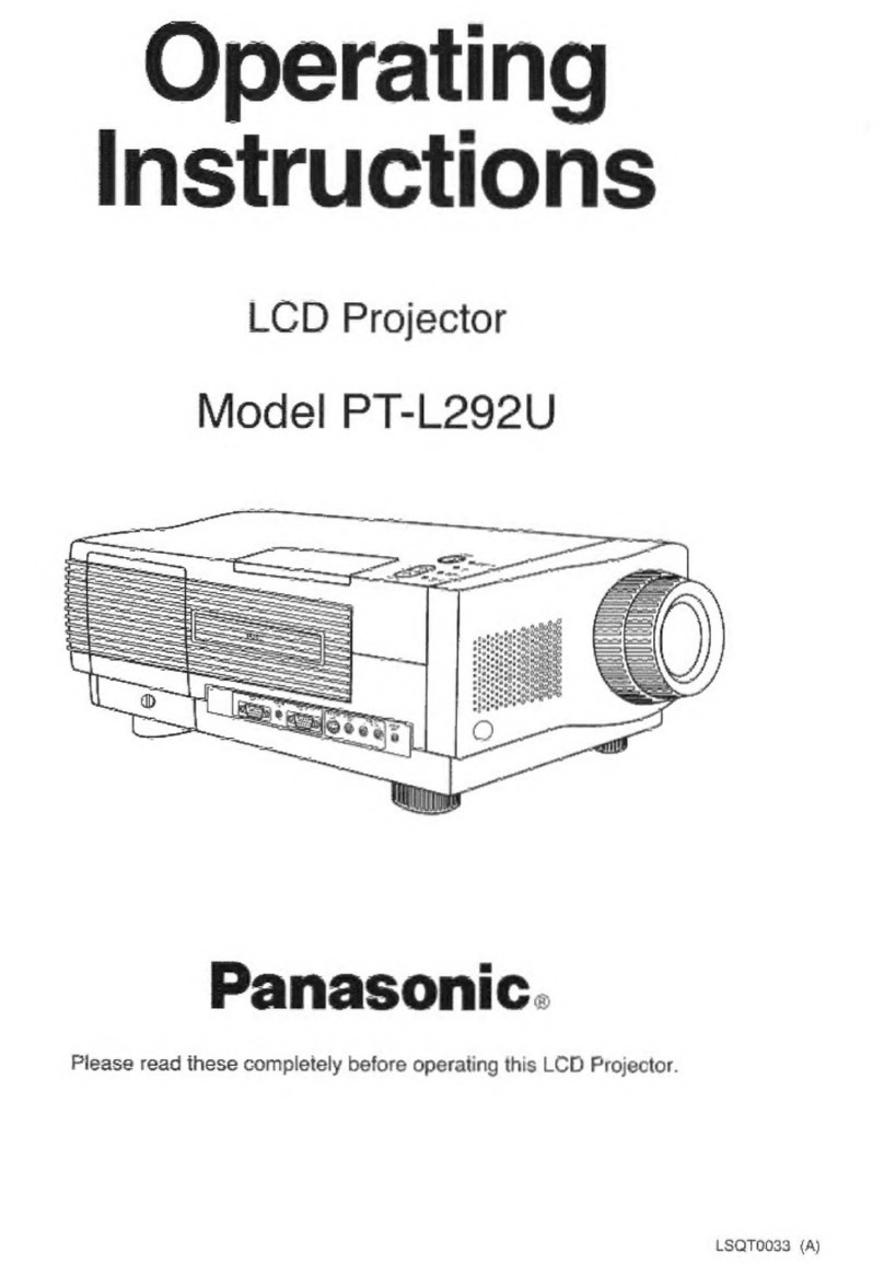 Panasonic PTL292U - LCD PROJECTOR User manual