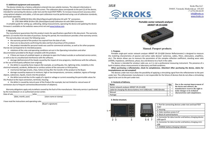 Kroks ARINST VR-23-6200 manual