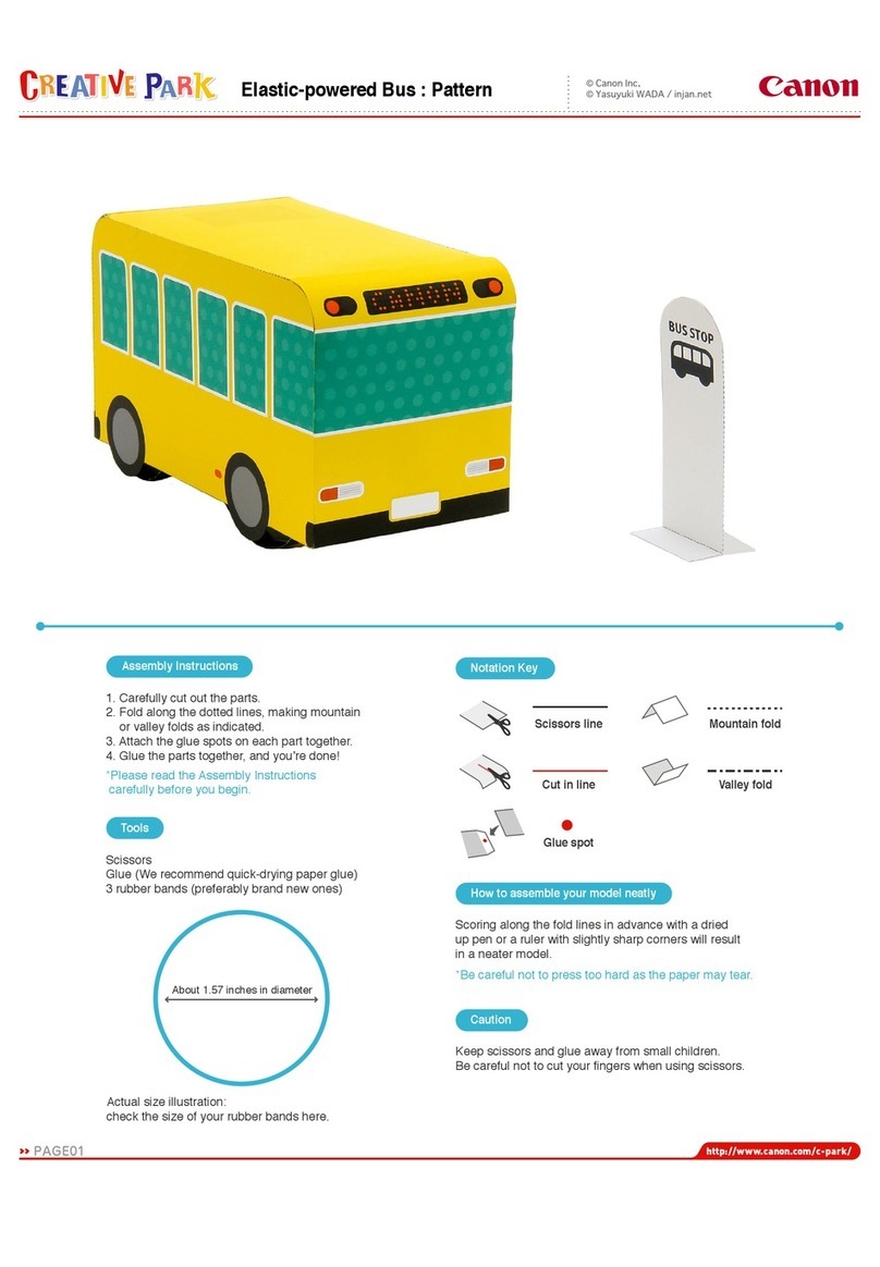 Canon CREATIVE PERK Elastic-powered Bus : Pattern quick start guide Canon CREATIVE PERK Elastic-powered Bus : Pattern quick start guide
