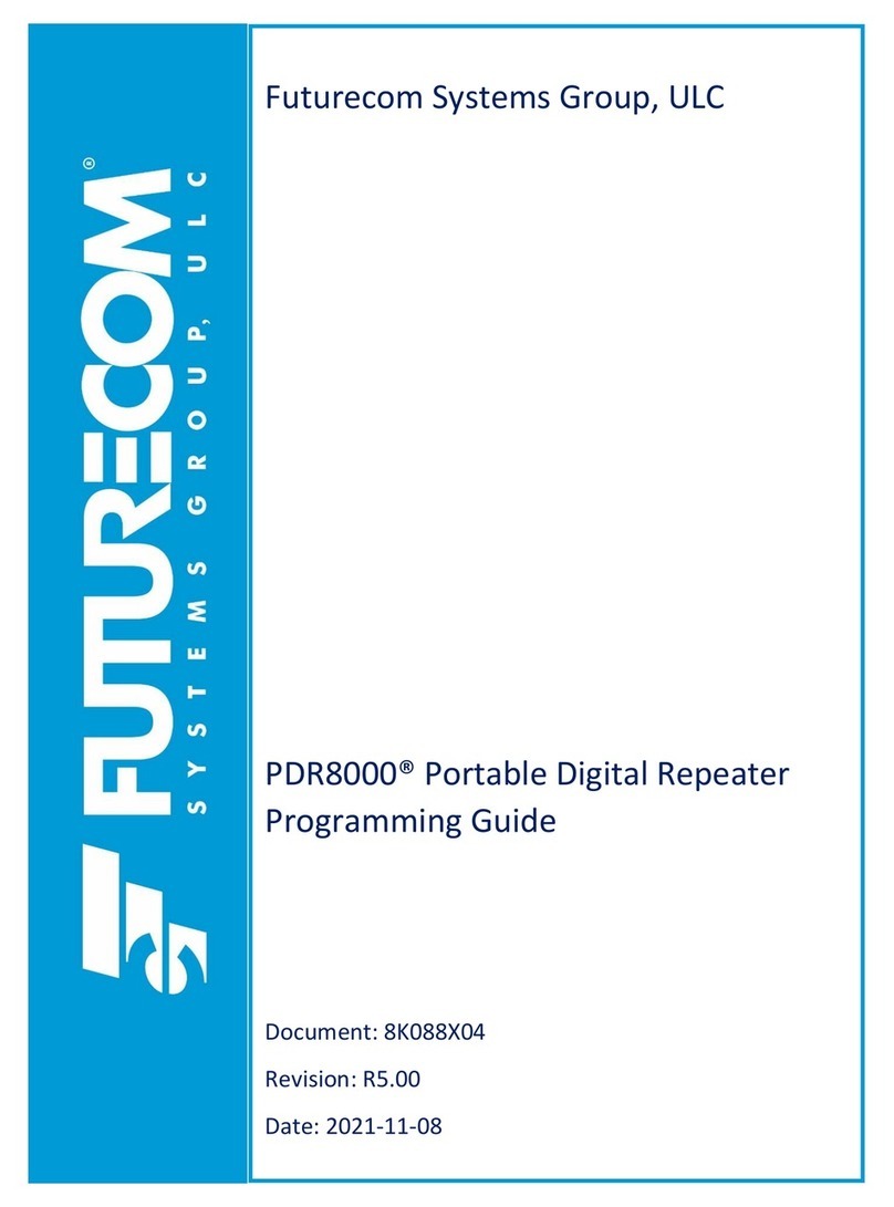 Futurecom PDR8000 Operating instructions Futurecom PDR8000 Operating instructions