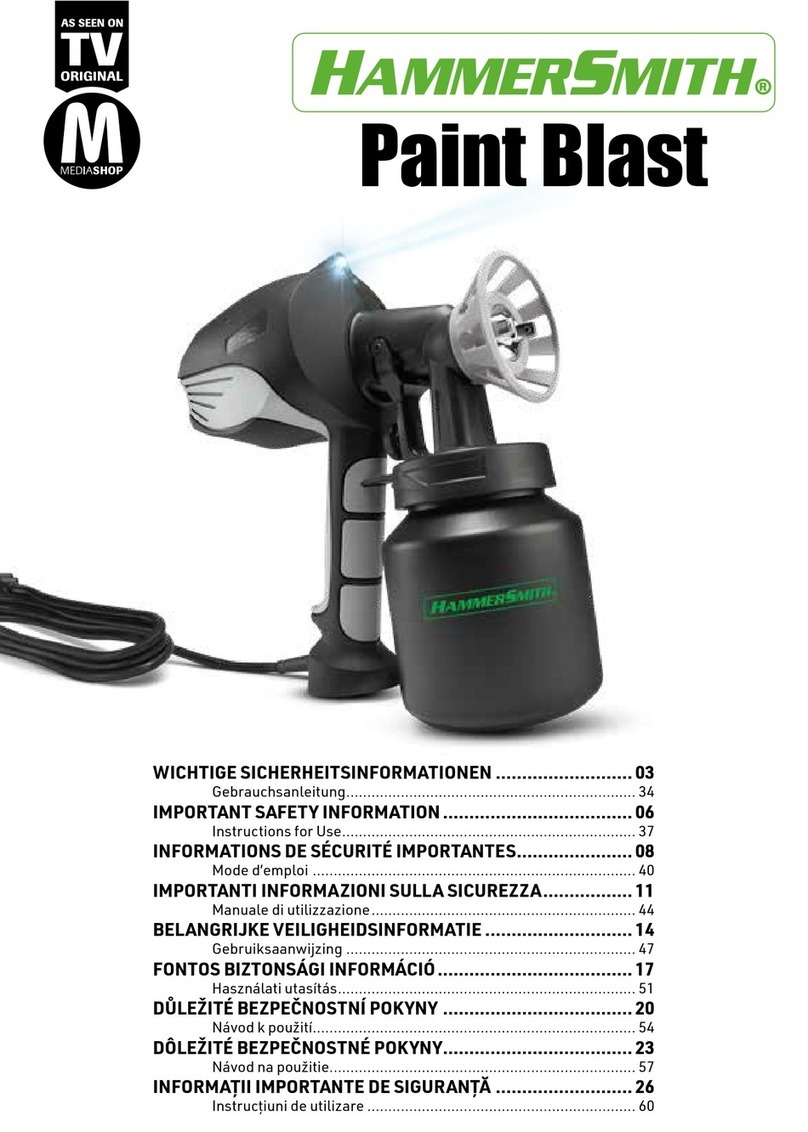 HammerSmith Paint Blast Instructions for use