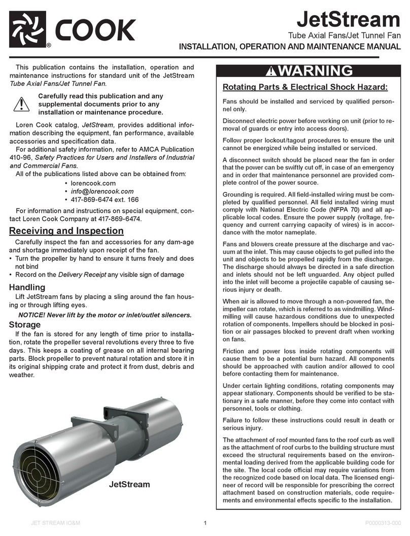 COOK JetStream Installation, operation and maintenance manual